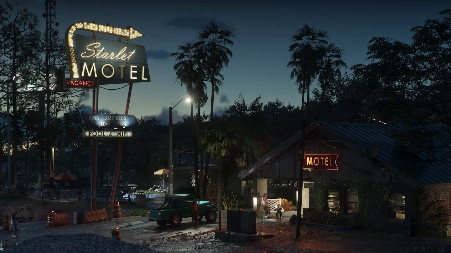 The Starlit Motel in Port Gellhorn in official GTA VI imagery